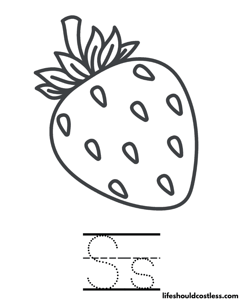 Letter S Is For Strawberry Worksheet Example