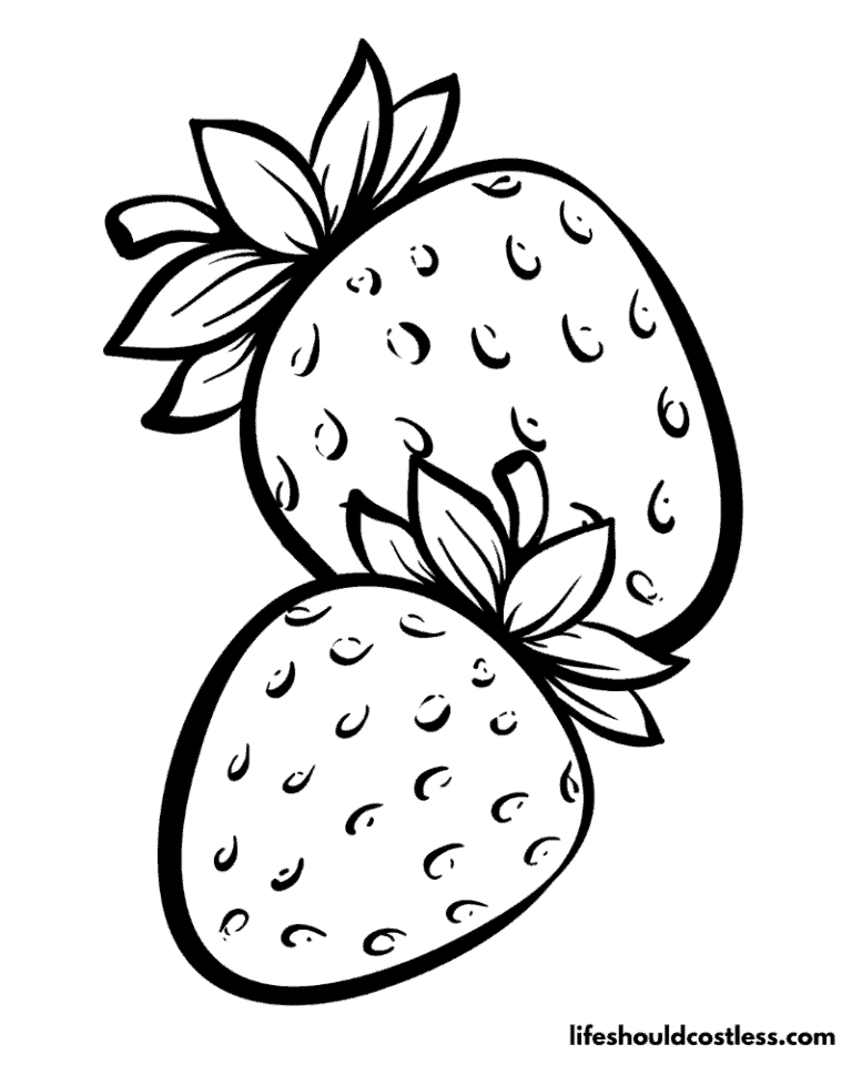 Strawberry Coloring Pages (free printable PDF templates) - Life Should ...