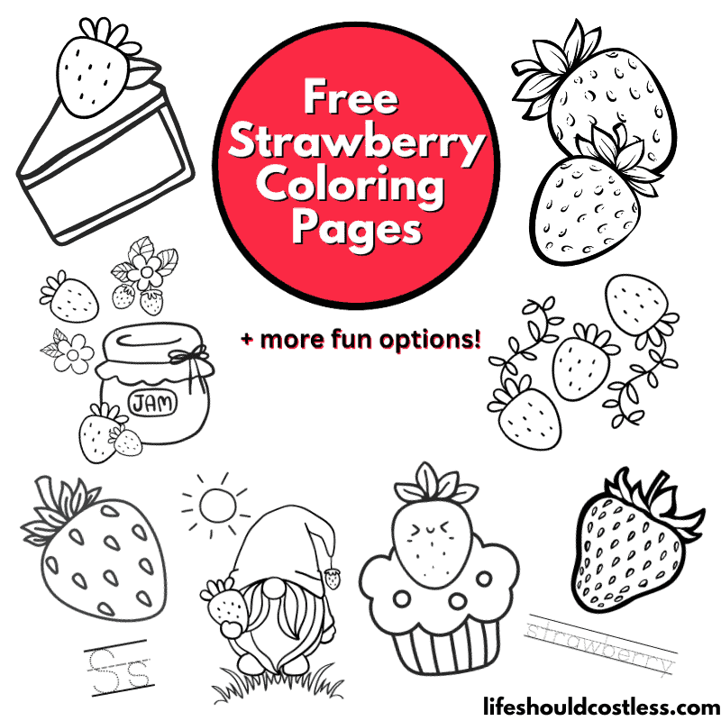 Strawberry Colouring Pages
