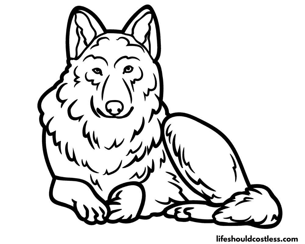 Wolf coloring pages (free printable PDF templates) - Life Should Cost Less