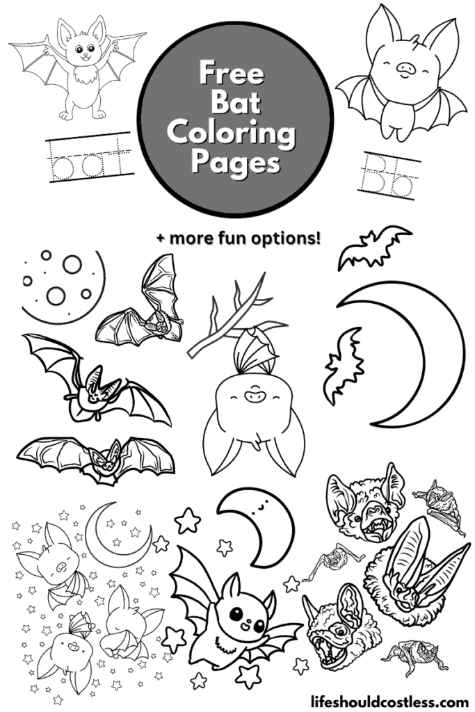 bat coloring pages
