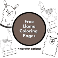 cute llama coloring pages