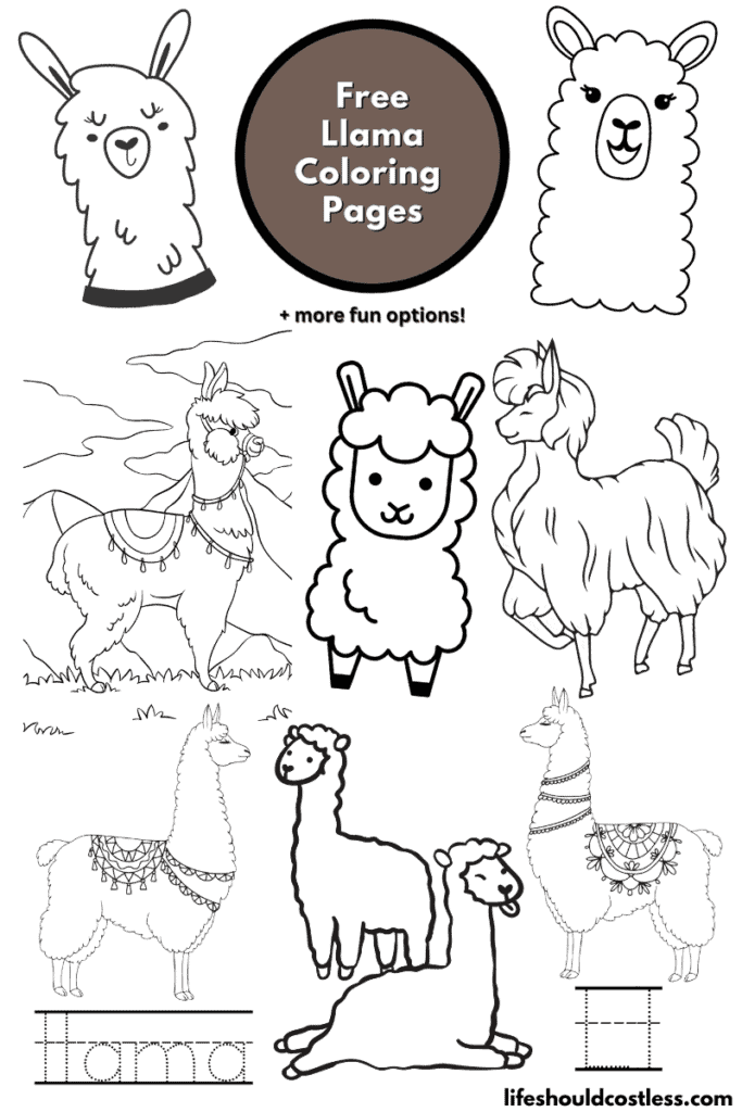 llama llama coloring pages