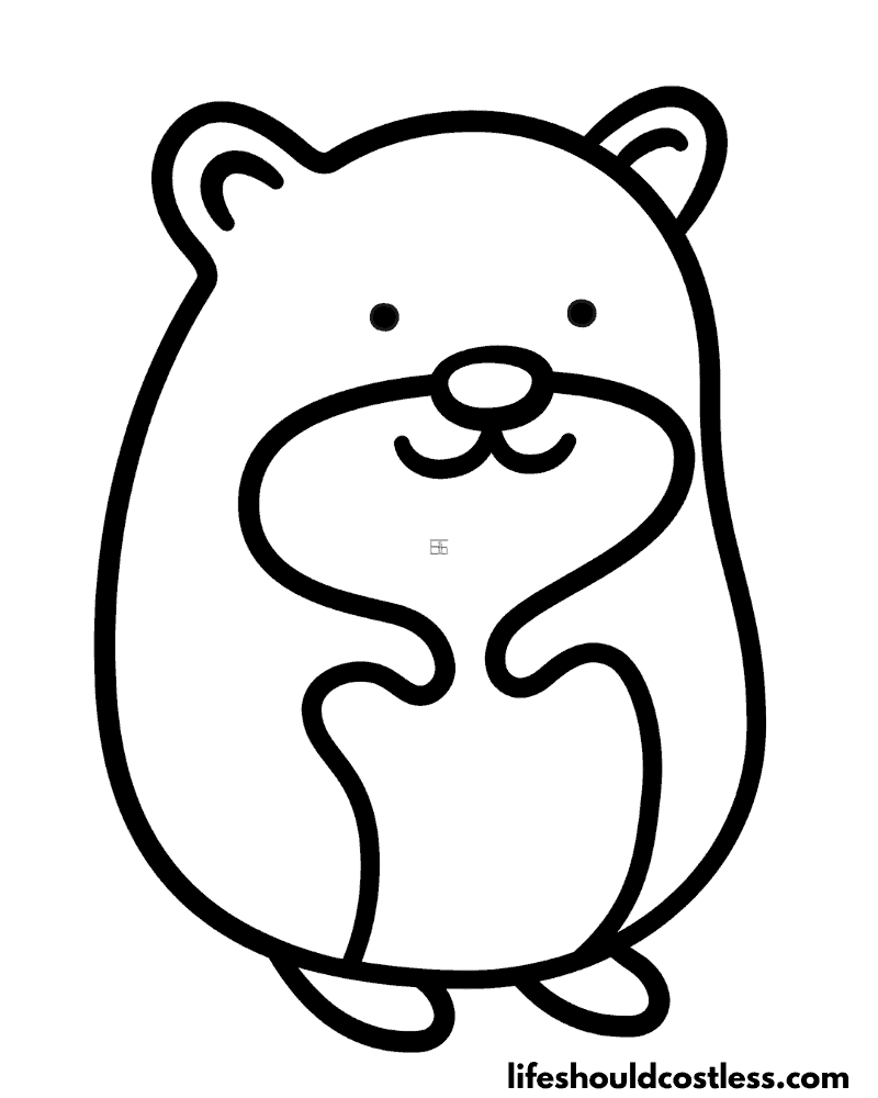 Coloring page hamster example