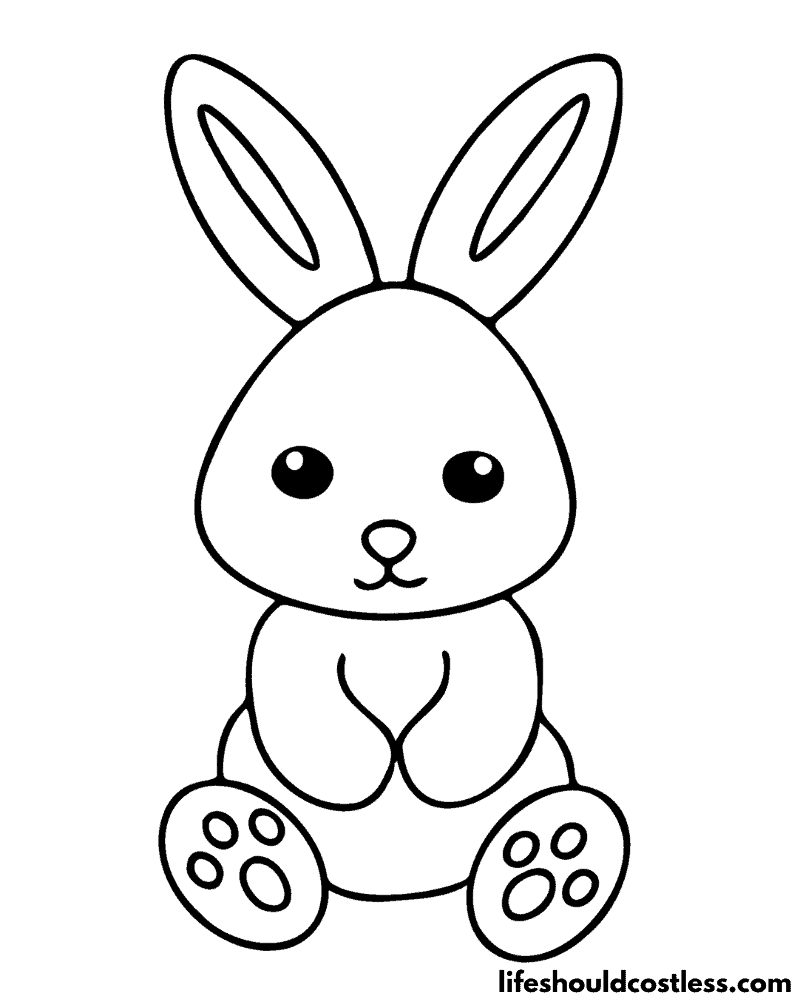 Coloring page of rabbit example