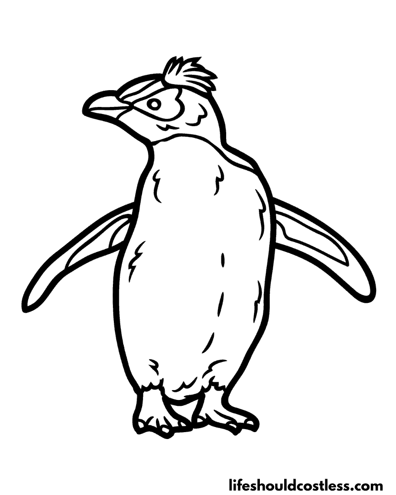 Coloring page penguin