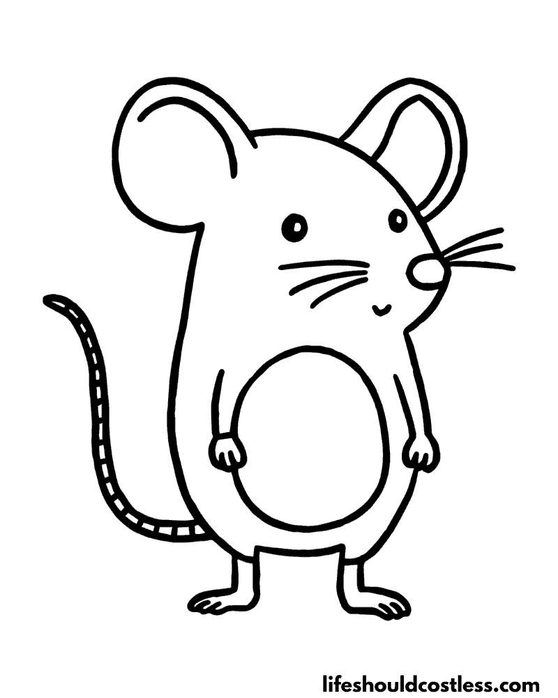 Coloring page rat example