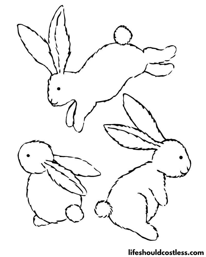 Coloring pages of bunnies example
