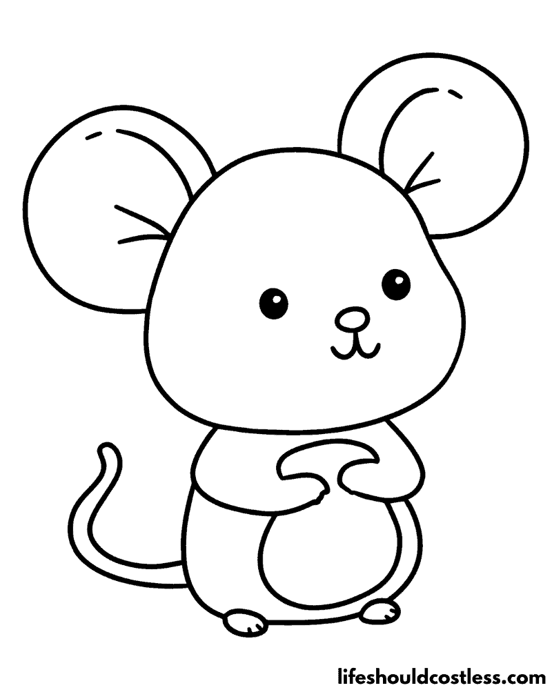 Coloring pages of mouse example