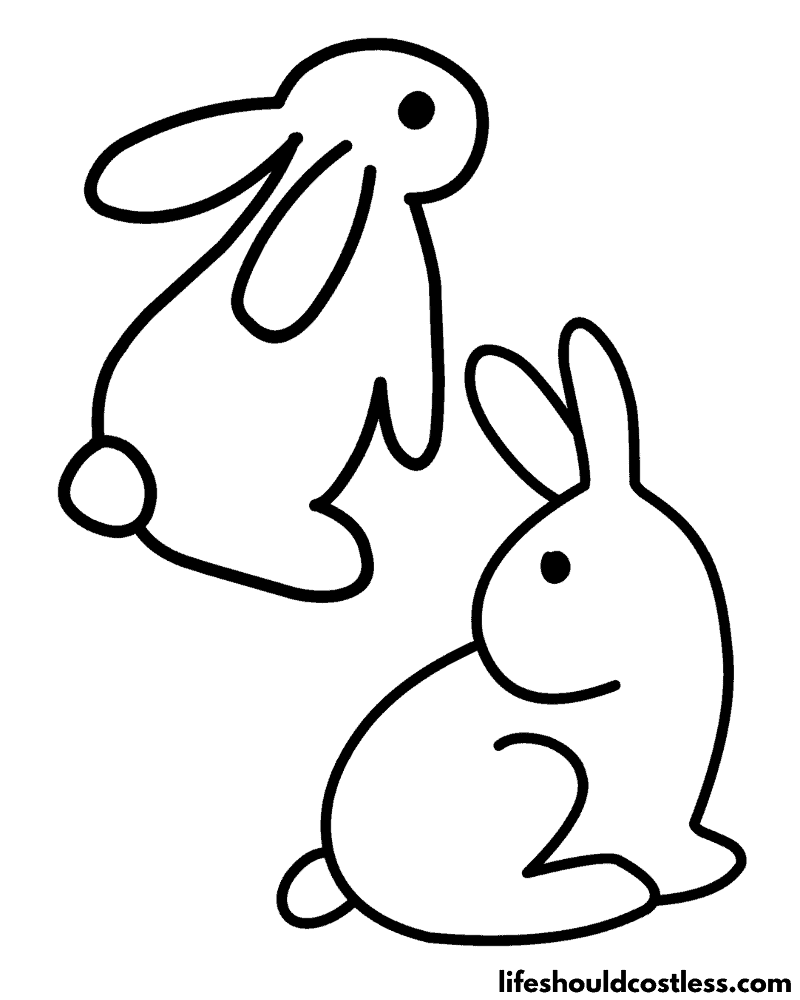 Coloring pages of rabbits example