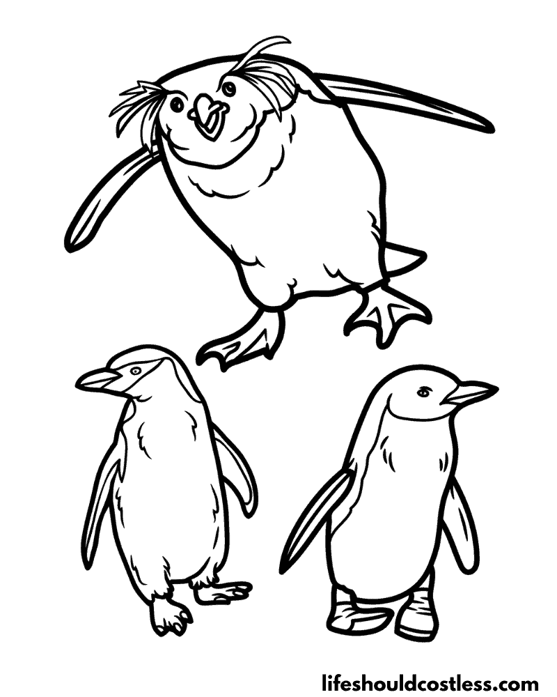 Coloring pages penguin example
