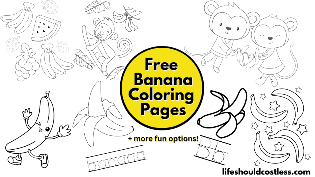 Colouring Pages Of Banana