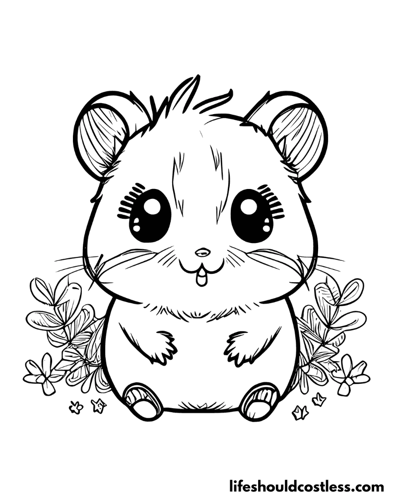 Colouring pages hamster example