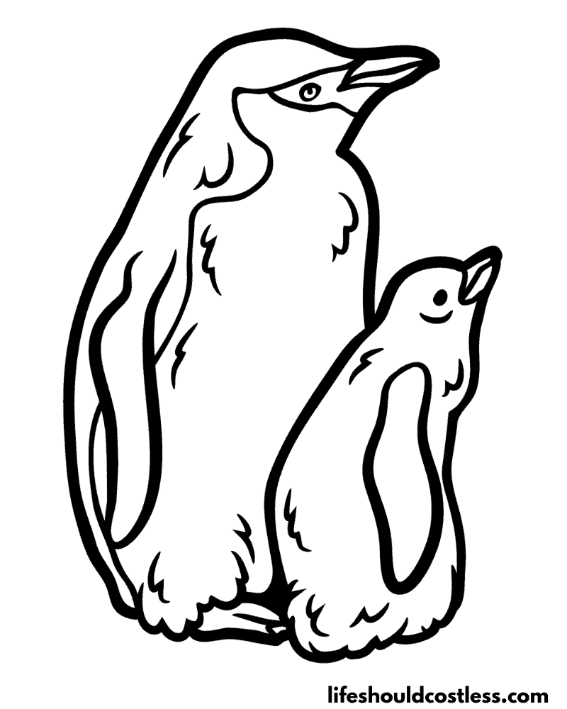 Colouring pages penguin example