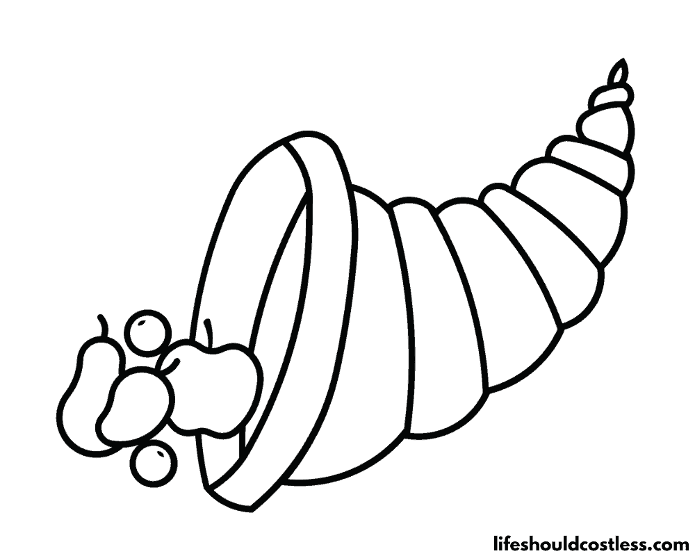 Cornucopia coloring pages example