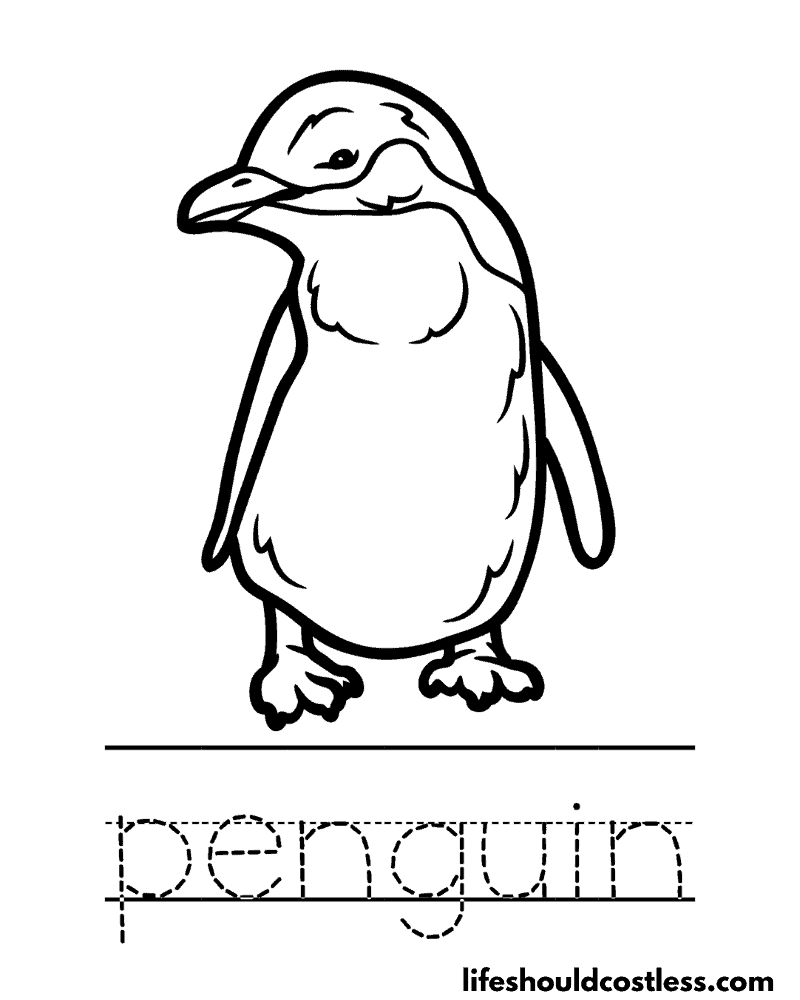 Letter P is for penguin worksheet example