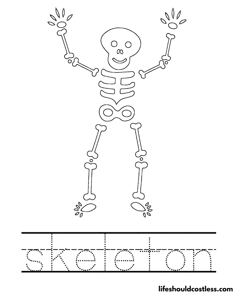S Is For Skeleton Worksheet Example