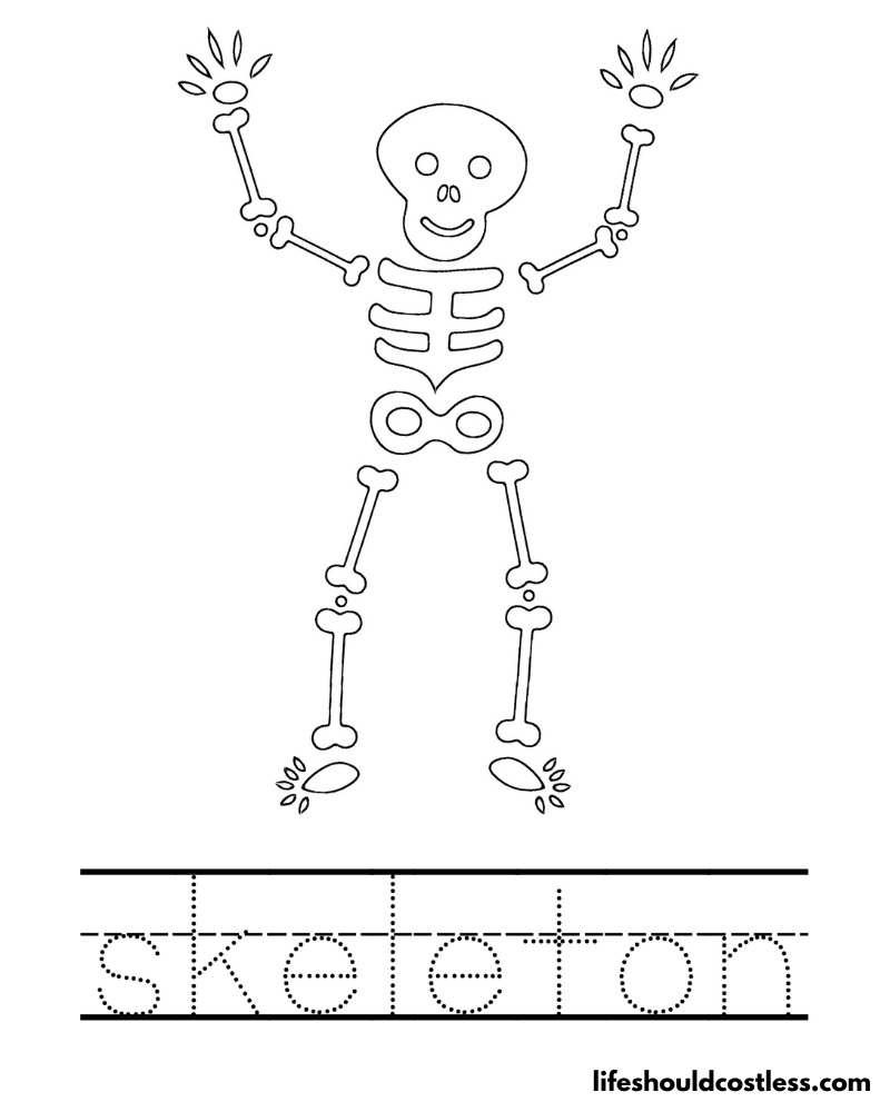 Letter S Is For Skeleton Worksheet Example