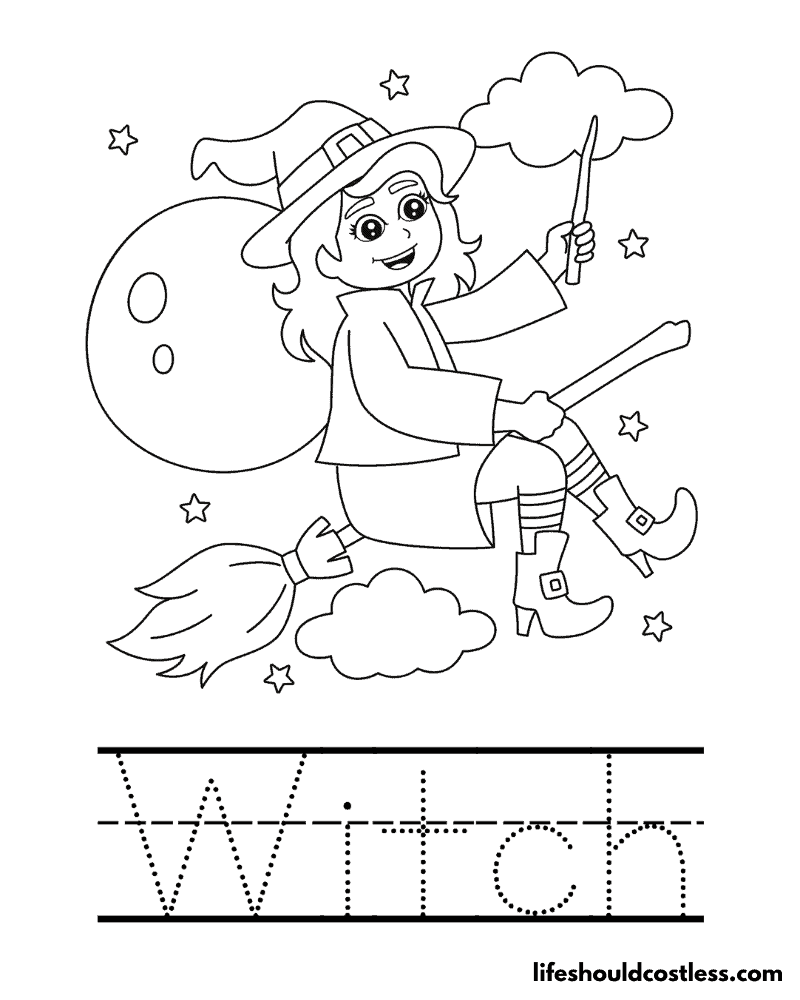 Letter W Is For Witch Worksheet Example