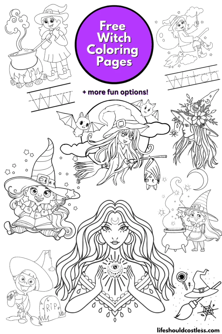Birthday Girl Coloring Pages (5 pages) instant download PDF 8.5x11