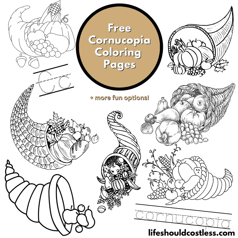 printable cornucopia