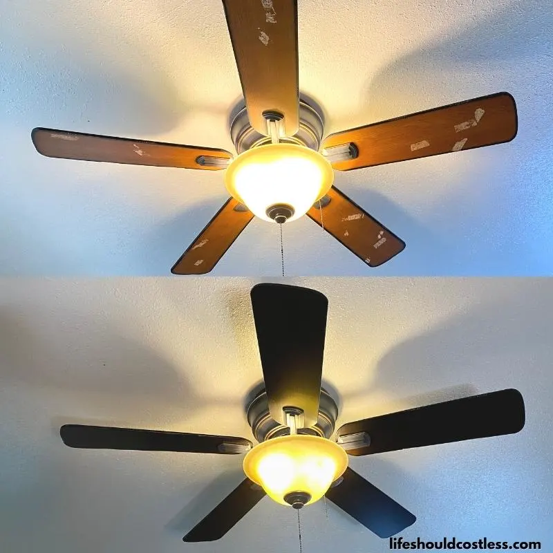 Can ceiling fan blades be stained or painted? - Life Should Cost Less