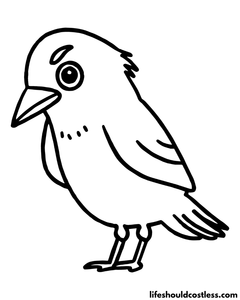 Coloring page crow example