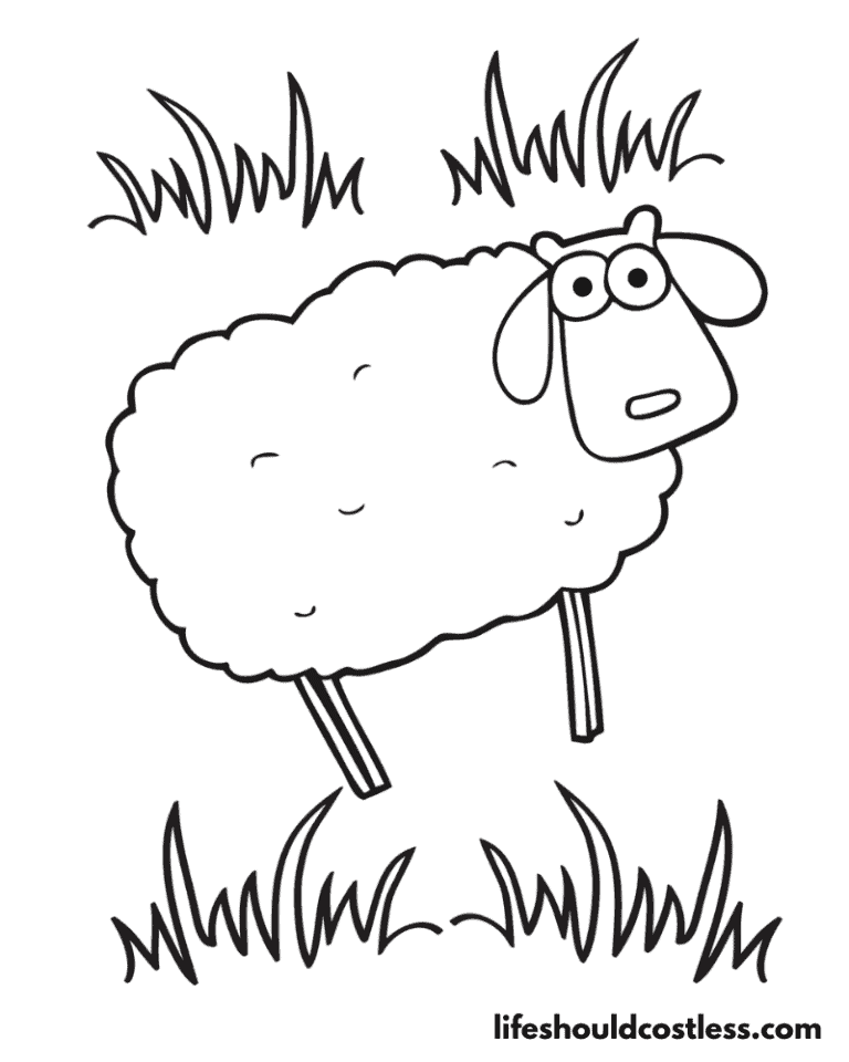 Sheep Coloring Pages (free printable PDF templates) - Life Should Cost Less