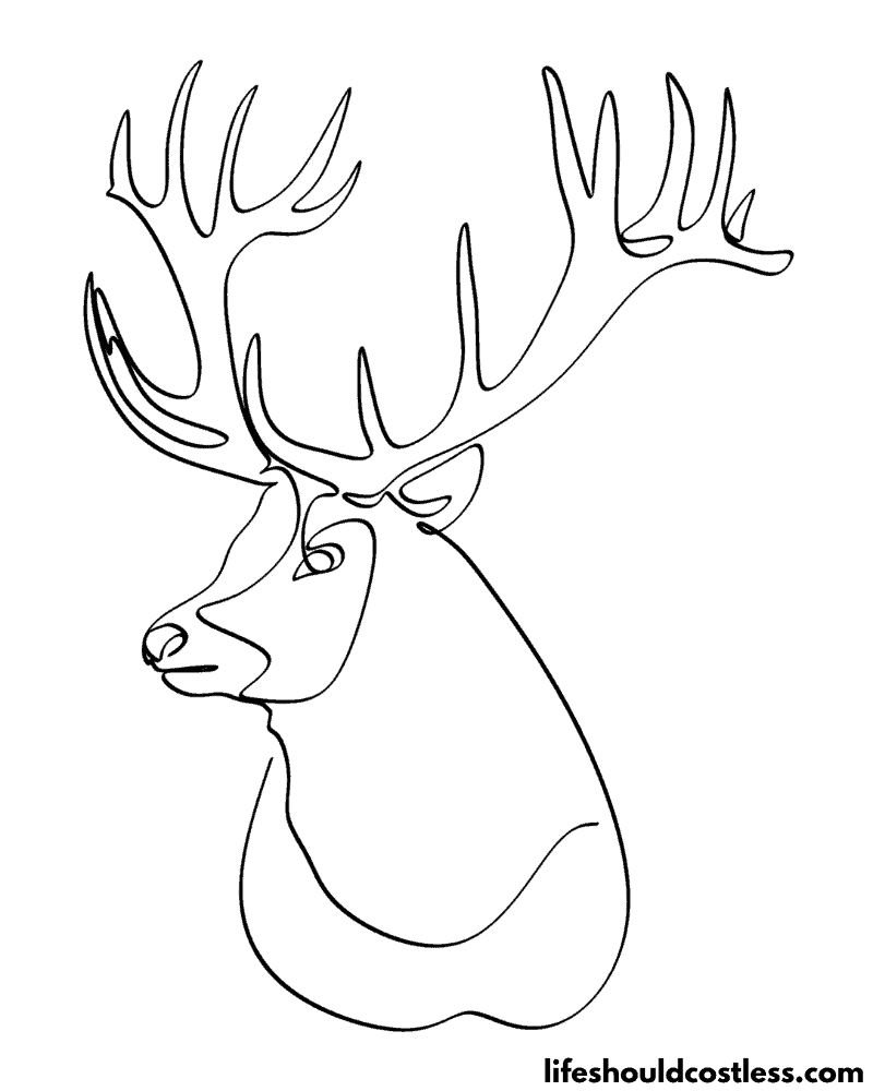 Elk coloring page example