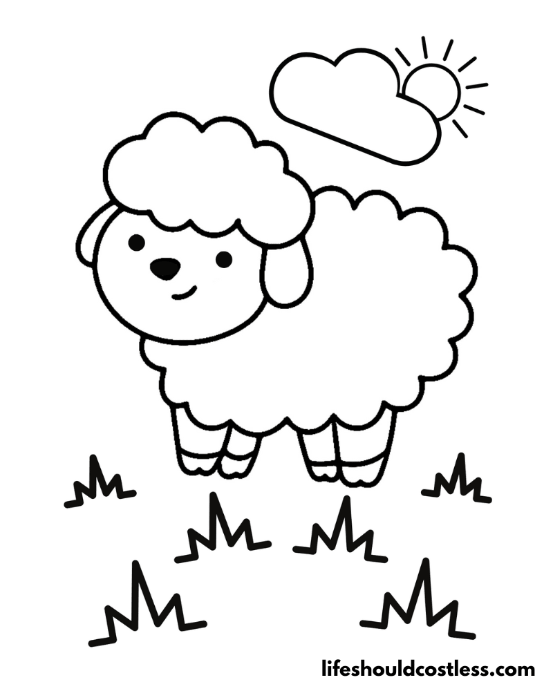 Sheep Coloring Pages (free printable PDF templates) - Life Should Cost Less