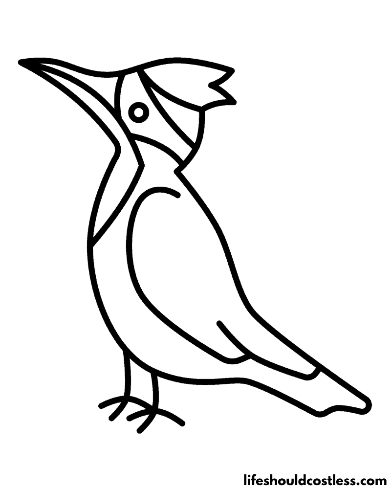 Woodpecker coloring page example
