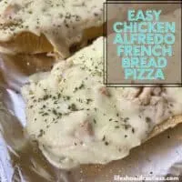french bread pizza with alfredo sauce