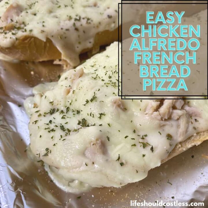 french bread pizza with alfredo sauce