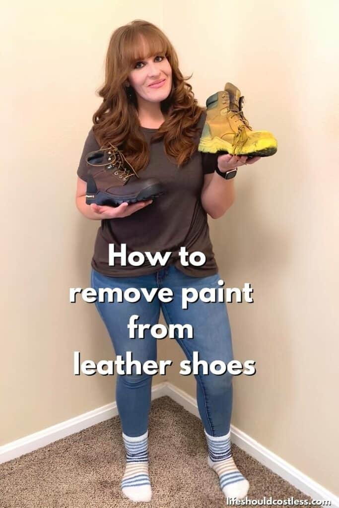 getting paint off boots 