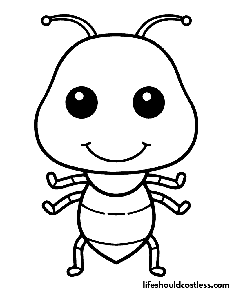 Ant Colouring Pages Example