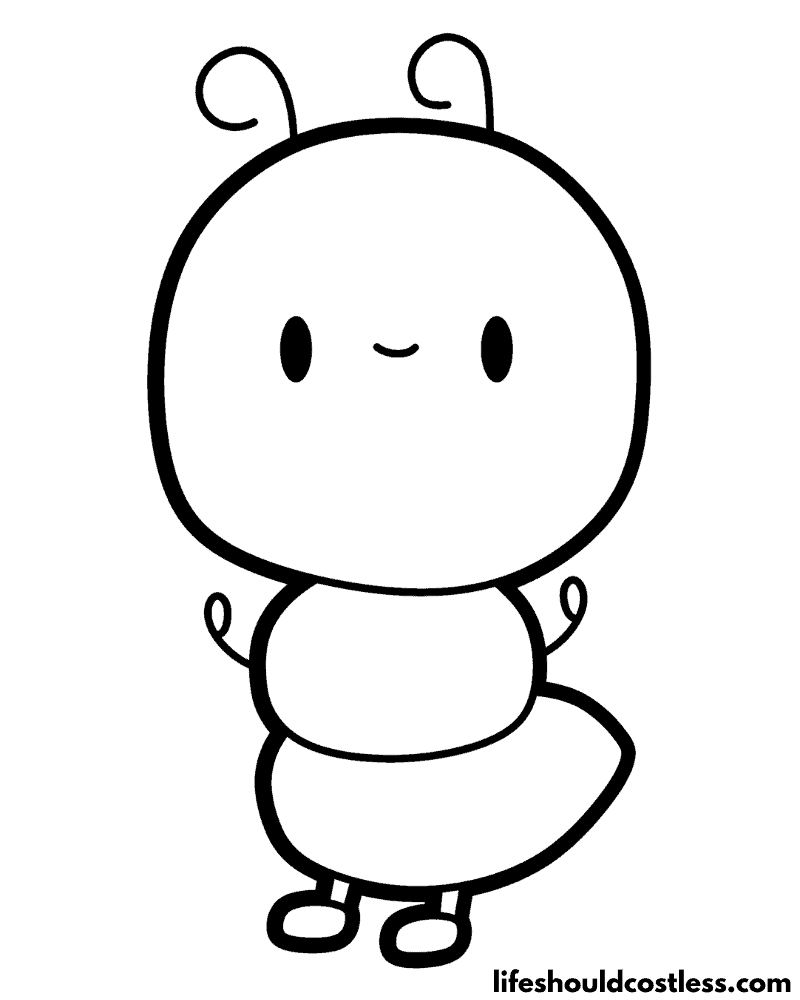 Baby Ants Coloring Page Example