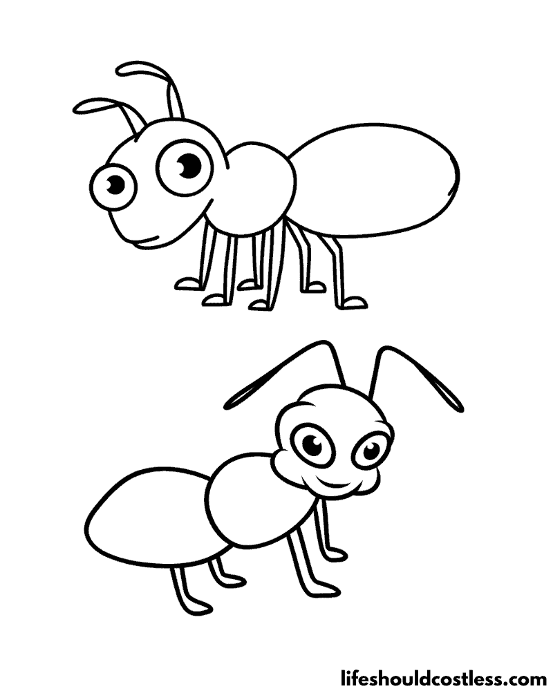 Coloring Page Of An Ant Example