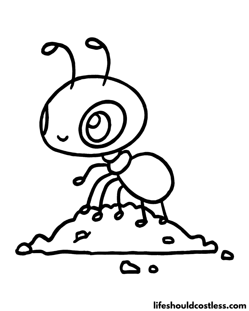 Coloring Page Of An Ant Example