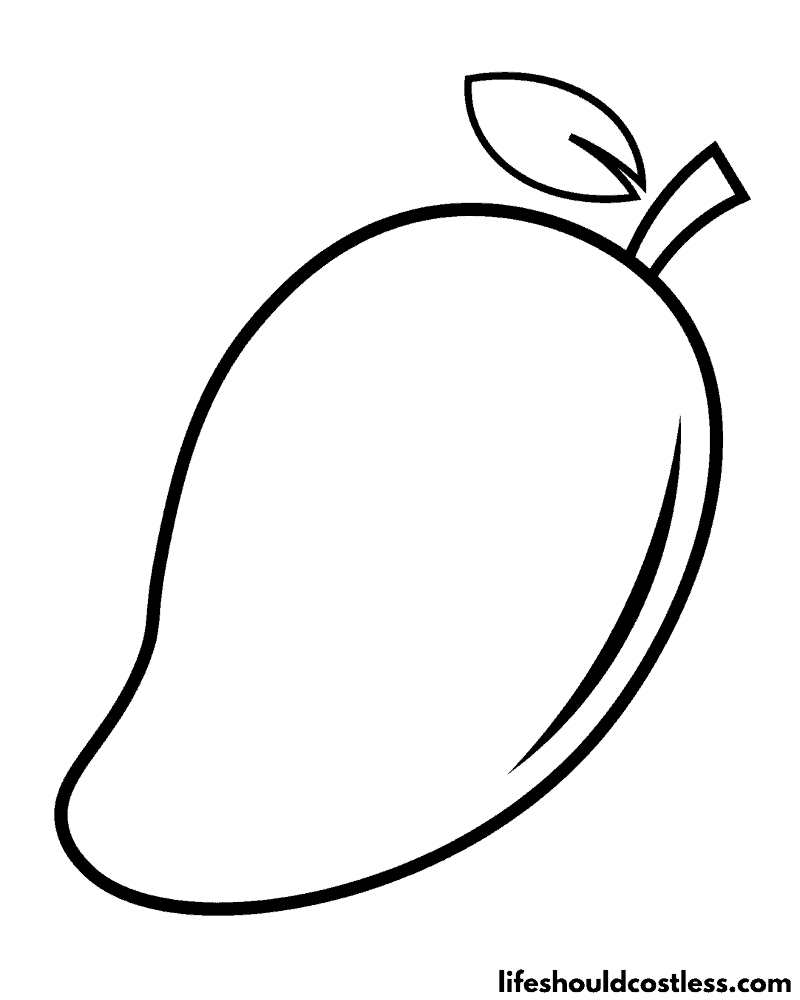Coloring page mango example