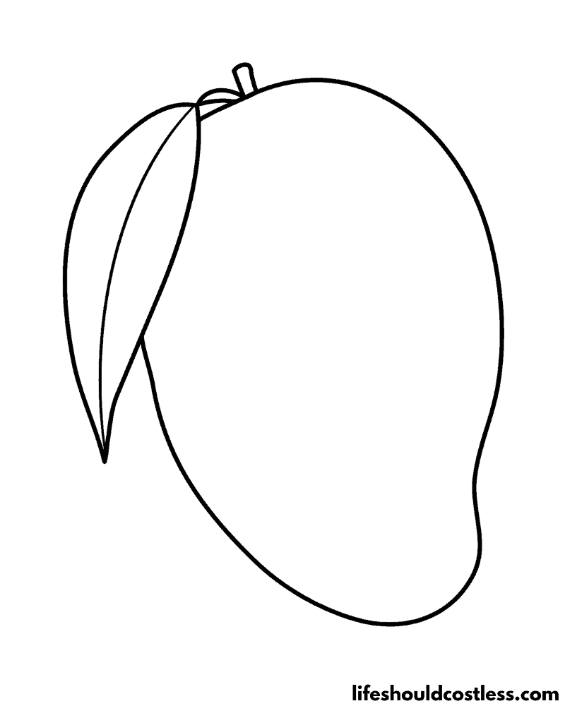 Mango coloring page example