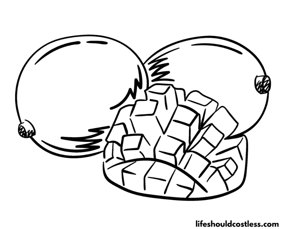 Mango Coloring Pages (free printable PDF templates) - Life Should Cost Less