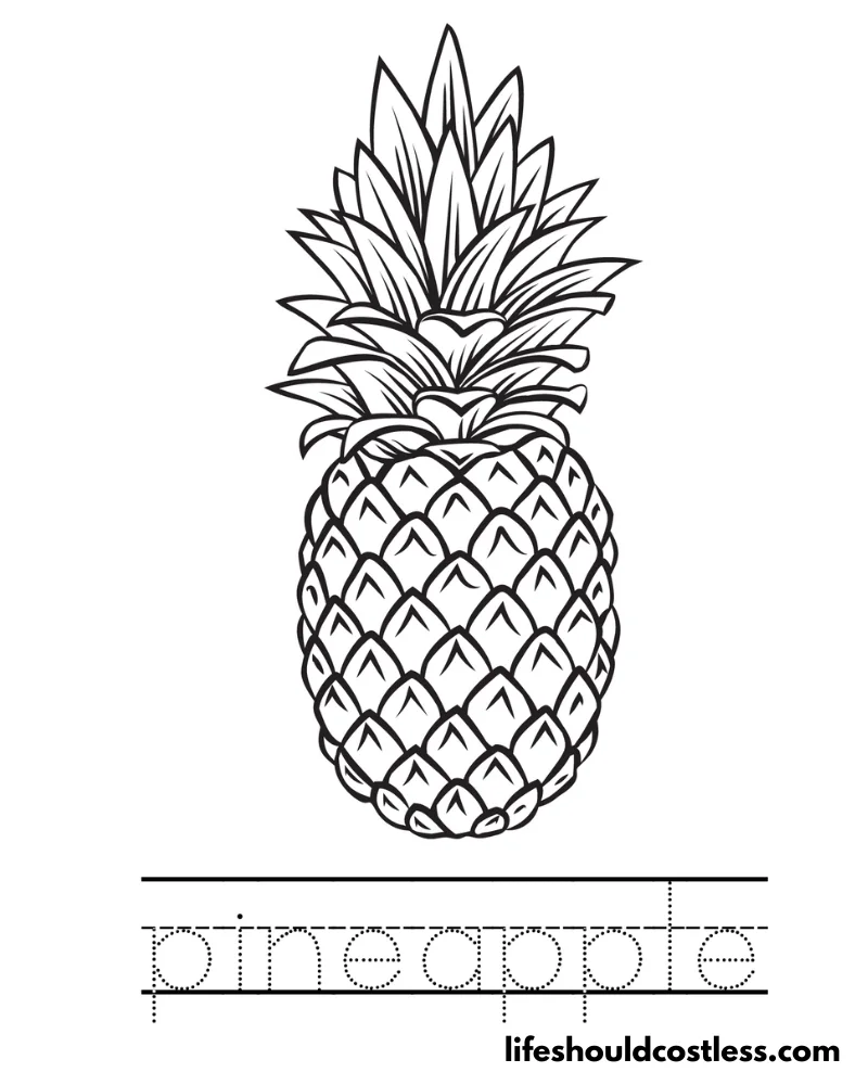Letter P Is For Pineapple Worksheet Example