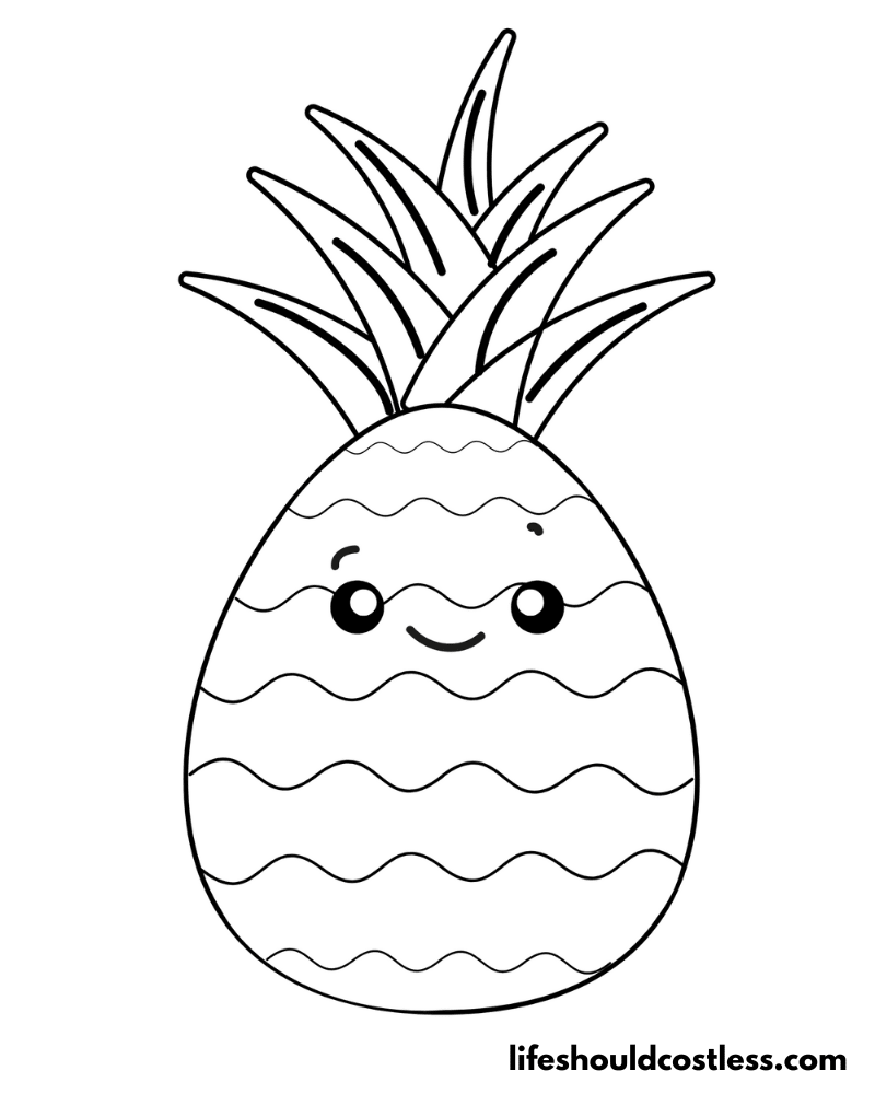 Pineapple Coloring Page Example