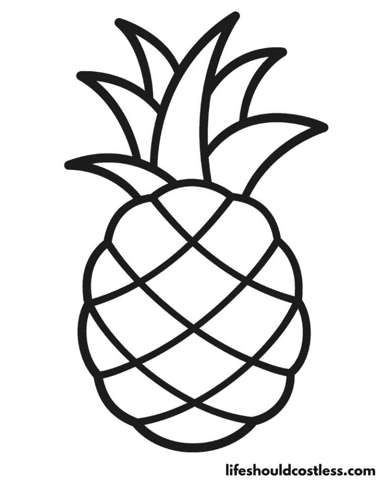 Pineapple Coloring Pages (free printable PDF templates) Life Should Cost Less