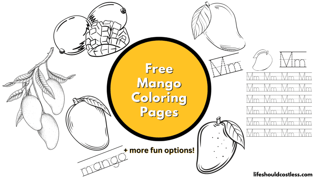 mango coloring pages