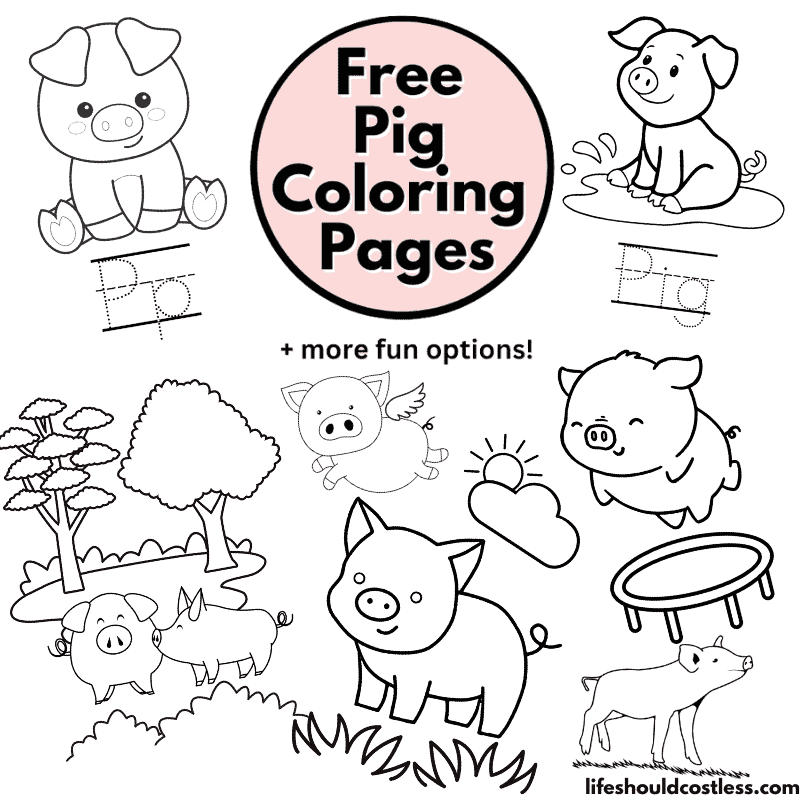 piggy coloring page