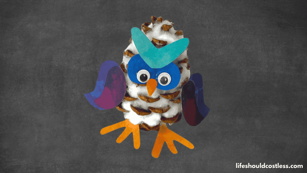 snowy owl pinecone craft
