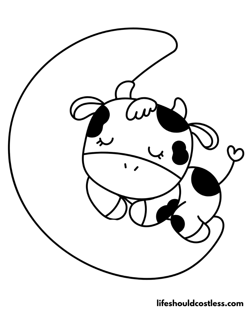 Baby Cow coloring pictures example