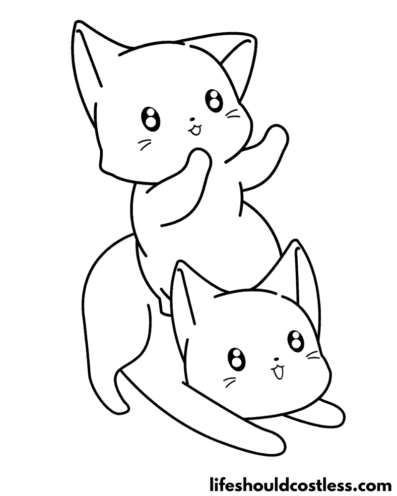 Cat Coloring Pages (free printable PDF templates) - Life Should Cost Less