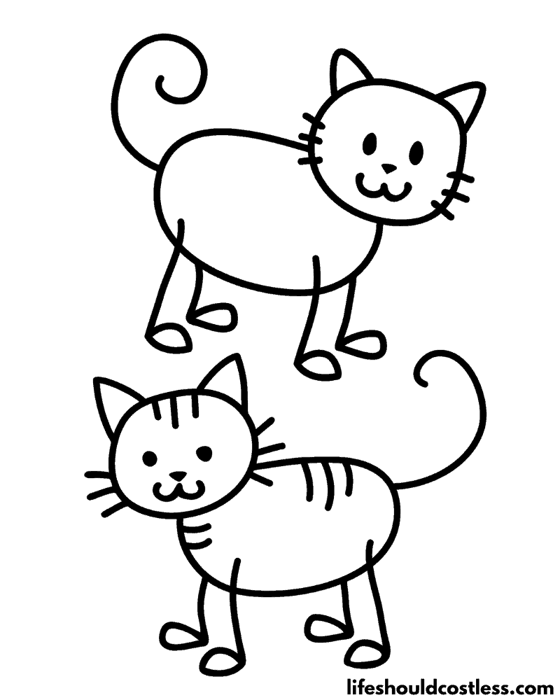 Cats Coloring Pages Example